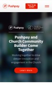 How pushpay.com looks like on a mobile device such as an iPhone.