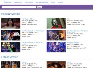 How putlocker.how looks like on a tablet such as an iPad.