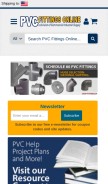 How pvcfittingsonline.com looks like on a mobile device such as an iPhone.