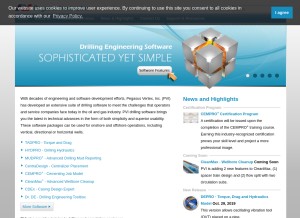 How pvisoftware.com looks like on a tablet such as an iPad.