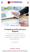 How pvsfinancial.com looks like on a mobile device such as an iPhone.