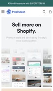 How pxu.co looks like on a mobile device such as an iPhone.