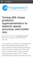 How pyimagesearch.com looks like on a mobile device such as an iPhone.