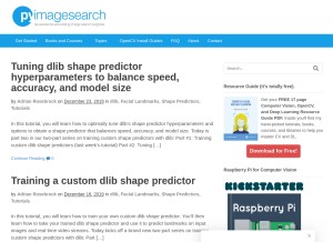 How pyimagesearch.com looks like on a tablet such as an iPad.