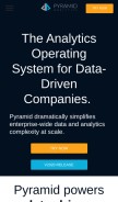 How pyramidanalytics.com looks like on a mobile device such as an iPhone.