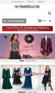 How pyramidcollection.com looks like on a mobile device such as an iPhone.