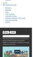 How python-guide.org looks like on a mobile device such as an iPhone.