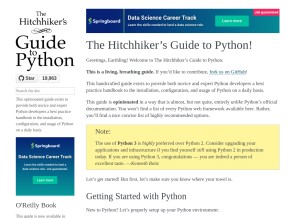 How python-guide.org looks like on a tablet such as an iPad.