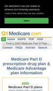 How q1medicare.com looks like on a mobile device such as an iPhone.