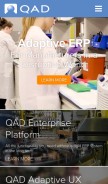 How qad.com looks like on a mobile device such as an iPhone.