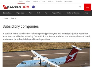How qantasloyalty.com looks like on a tablet such as an iPad.