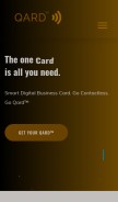 How qard.in looks like on a mobile device such as an iPhone.