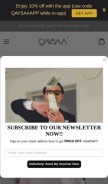 How qaysaahijabs.com looks like on a mobile device such as an iPhone.