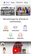 How qbix.com looks like on a mobile device such as an iPhone.