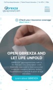 How qbrexza.com looks like on a mobile device such as an iPhone.