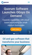 How qbsol.com looks like on a mobile device such as an iPhone.