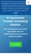 How qgenda.com looks like on a mobile device such as an iPhone.
