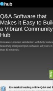 How qhub.com looks like on a mobile device such as an iPhone.