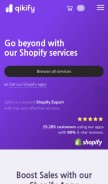 How qikify.com looks like on a mobile device such as an iPhone.