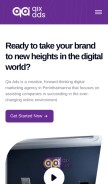 How qixads.com looks like on a mobile device such as an iPhone.