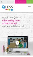 How qless.com looks like on a mobile device such as an iPhone.