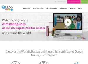 How qless.com looks like on a tablet such as an iPad.