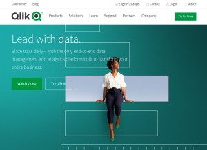 How qlikview.com looks like on a tablet such as an iPad.