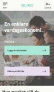 How qliro.com looks like on a mobile device such as an iPhone.