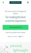 How qminder.com looks like on a mobile device such as an iPhone.