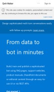 How qnamaker.ai looks like on a mobile device such as an iPhone.