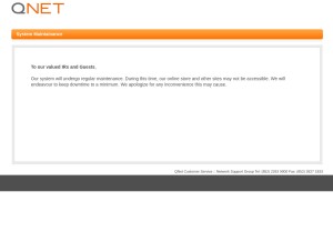 How qnet.net looks like on a tablet such as an iPad.