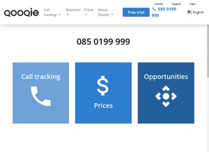 How qooqie.com looks like on a tablet such as an iPad.