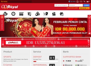 How qqroyaltop.com looks like on a tablet such as an iPad.