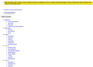 How qrcargo.com looks like on a tablet such as an iPad.