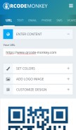 How qrcode-monkey.com looks like on a mobile device such as an iPhone.