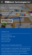 How qti.com looks like on a mobile device such as an iPhone.