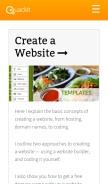 How quackit.com looks like on a mobile device such as an iPhone.