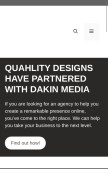 How quahlitydesigns.com looks like on a mobile device such as an iPhone.