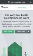 How qualia.com looks like on a mobile device such as an iPhone.
