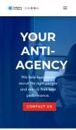 How qualigence.com looks like on a mobile device such as an iPhone.