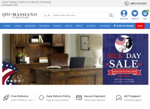 How qualityfurniturediscounts.com looks like on a tablet such as an iPad.