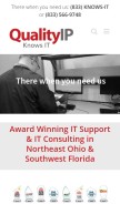 How qualityip.com looks like on a mobile device such as an iPhone.