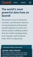 How quandl.com looks like on a mobile device such as an iPhone.