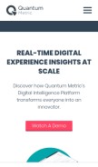 How quantummetric.com looks like on a mobile device such as an iPhone.