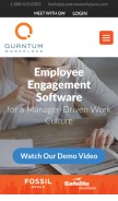 How quantumworkplace.com looks like on a mobile device such as an iPhone.