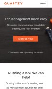 How quartzy.com looks like on a mobile device such as an iPhone.