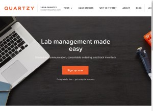 How quartzy.com looks like on a tablet such as an iPad.