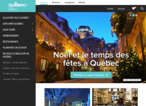 How quebec-cite.com looks like on a tablet such as an iPad.