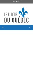 How quebecblogue.com looks like on a mobile device such as an iPhone.