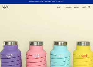 How quebottle.com looks like on a tablet such as an iPad.